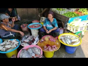 Modern Marunda fresh Fish Market in Jakarta